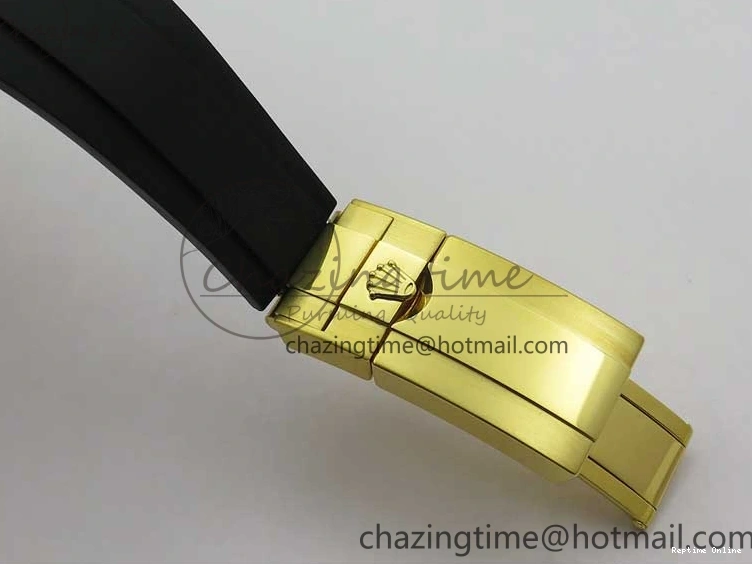 0412 Daytona 116518 Noob 1:1 Best Edition YG Plated 904L SS Case Goid Diamonds Dial on Black Rubber Strap SA4130 V4 (Free Extra Strap) Versatile 2587